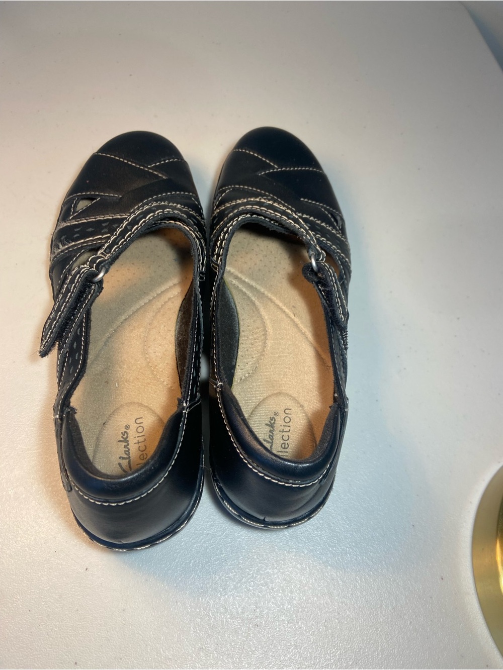 Clark’s Collection Ashland Spin Q Black Leather Shoes SZ 7.5 - Picture 6 of 13
